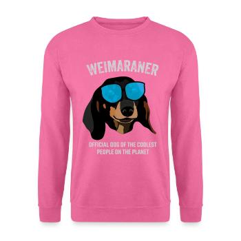 Weimaraner offizieller Hund der kühlsten Leute - Unisex Pullover - Pink - Vorne