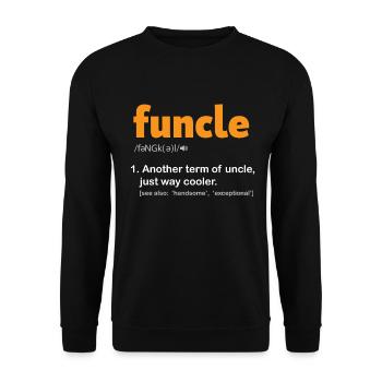 Funcle Definition - Unisex Sweatshirt - black - Front - Alina (178cm) & Michal (187cm)
