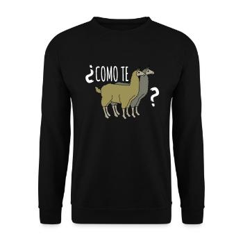 Como Te Llamas - Unisex Sweatshirt - black - Front - Alina (178cm) & Michal (187cm)
