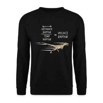 Velociraptor Equation - Unisex Sweatshirt - black - Front - Alina (178cm) & Michal (187cm)