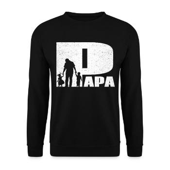 Papa - Unisex Sweatshirt - black - Front - Alina (178cm) & Michal (187cm)