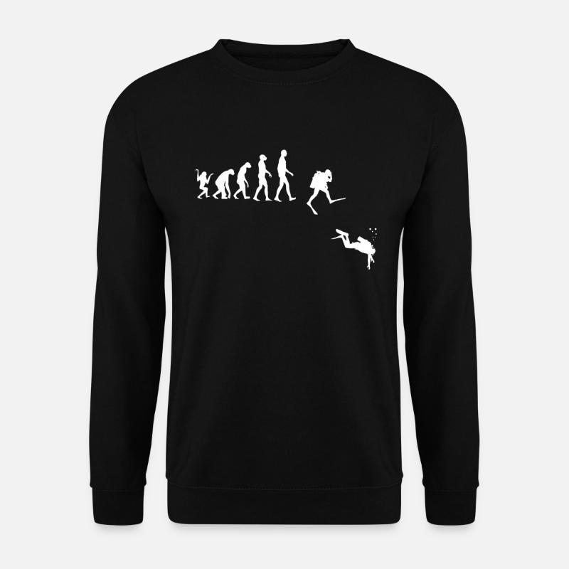 Evolution des Man Scuba Diving - Unisex Pullover - Schwarz