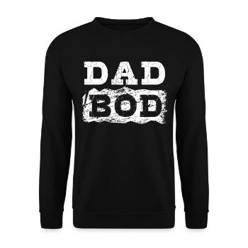 Dad Bod - Unisex Pullover - Schwarz - Vorne - Alina (178cm) & Michal (187cm)