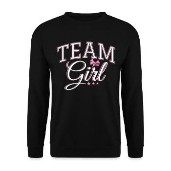 Team Girl - Unisex Sweatshirt - black - Front - Alina (178cm) & Michal (187cm)