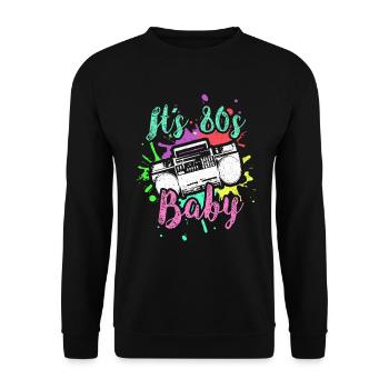 Es ist 80 Baby - Unisex Pullover - Schwarz - Vorne - Alina (178cm) & Michal (187cm)
