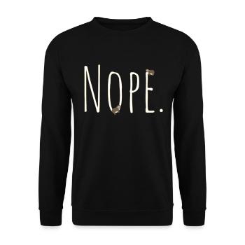 Nope Sloth - Sweat-shirt Unisexe - noir - Devant - Alina (178cm) & Michal (187cm)