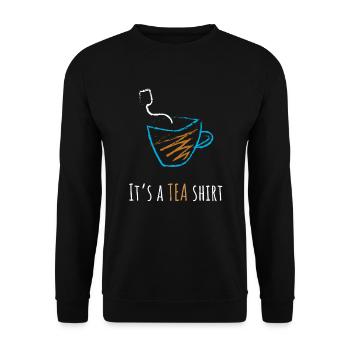 C'est un thé - Sweat-shirt Unisexe - noir - Devant - Alina (178cm) & Michal (187cm)