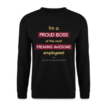Je suis un fier patron - Sweat-shirt Unisexe - noir - Devant - Alina (178cm) & Michal (187cm)