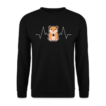 Battement de coeur de cochon d'Inde - Sweat-shirt Unisexe - noir - Devant - Alina (178cm) & Michal (187cm)