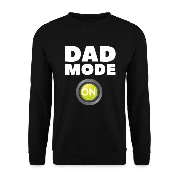 Dad Mode On - Unisex Sweatshirt - black - Front - Alina (178cm) & Michal (187cm)