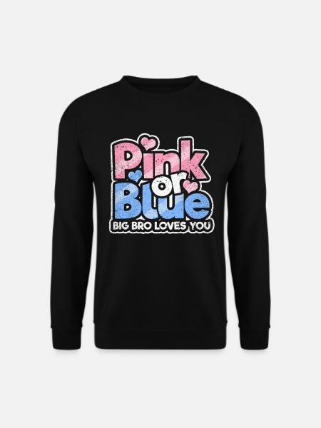 Rosa oder blaues großes Bro liebt Sie - Unisex Pullover - Schwarz