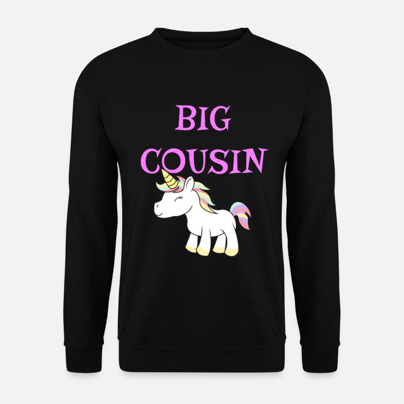 Großes Cousin-Einhorn - Unisex Pullover - Schwarz
