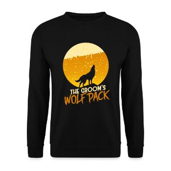 Der Wolfsrudel des Bräutigams - Unisex Pullover - Schwarz - Vorne - Alina (178cm) & Michal (187cm)