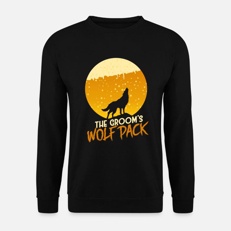 Der Wolfsrudel des Bräutigams - Unisex Pullover - Schwarz