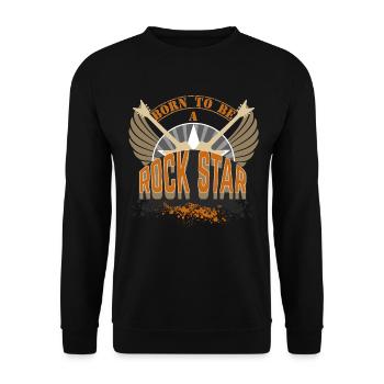 Born To Be Rock Star - Unisex Sweatshirt - black - Front - Alina (178cm) & Michal (187cm)