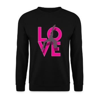 Liebesgymnastik - Unisex Pullover - Schwarz - Vorne - Alina (178cm) & Michal (187cm)