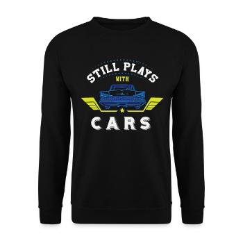 Still Plays With Cars - Unisex Sweatshirt - black - Front - Alina (178cm) & Michal (187cm)