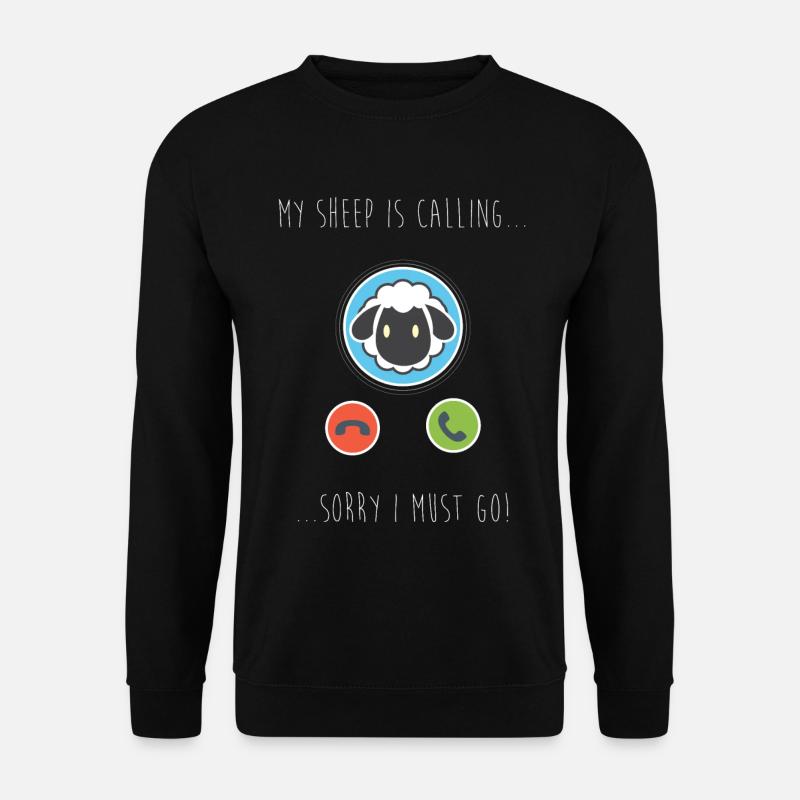 Mein Schaf ruft an - Unisex Pullover - Schwarz