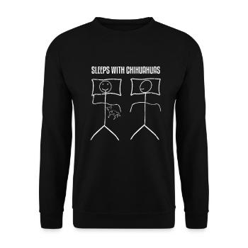 Dort avec des Chihuahuas - Sweat-shirt Unisexe - noir - Devant - Alina (178cm) & Michal (187cm)