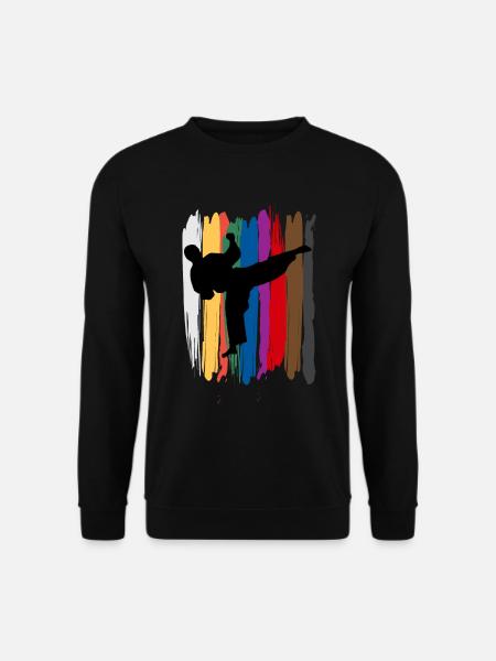 Taekwondo Gürtel Silhouette - Unisex Pullover - Schwarz