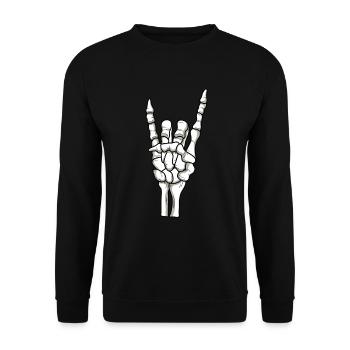 Skeleton Hand - Unisex Sweatshirt - black - Front - Alina (178cm) & Michal (187cm)