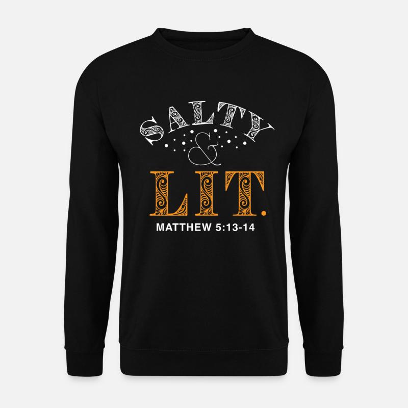 Salzig und beleuchtet - Unisex Pullover - Schwarz