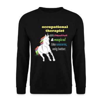 Ergothérapeute - Sweat-shirt Unisexe - noir - Devant - Alina (178cm) & Michal (187cm)