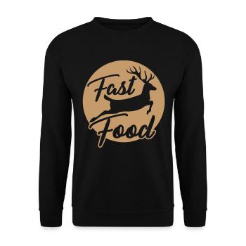 Fast food - Sweat-shirt Unisexe - noir - Devant - Alina (178cm) & Michal (187cm)