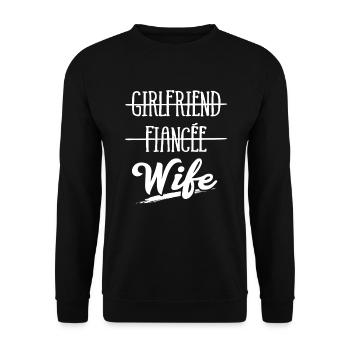 Girlfriend Fiancee Wife - Unisex Sweatshirt - black - Front - Alina (178cm) & Michal (187cm)