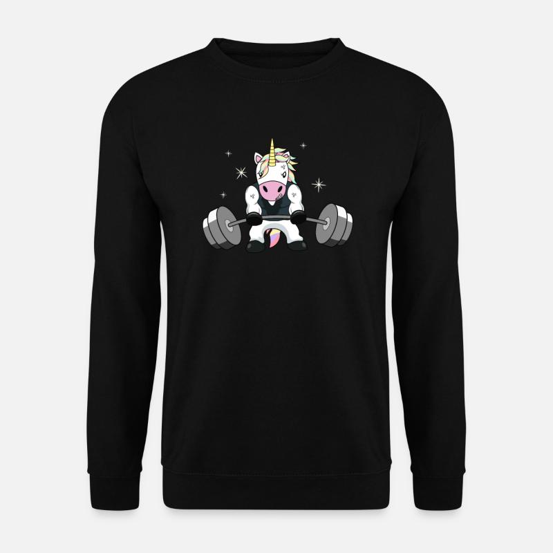 Gewichtheben Einhorn - Unisex Pullover - Schwarz