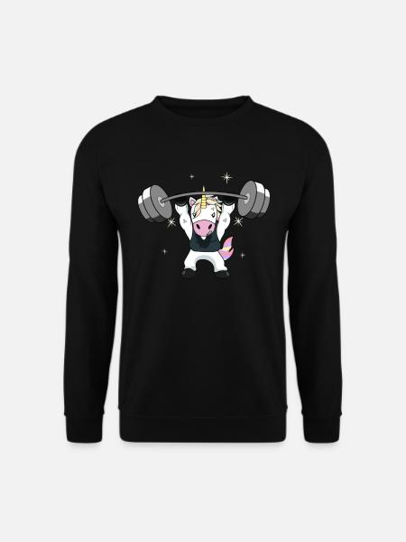 Gewichtheben Einhorn - Unisex Pullover - Schwarz