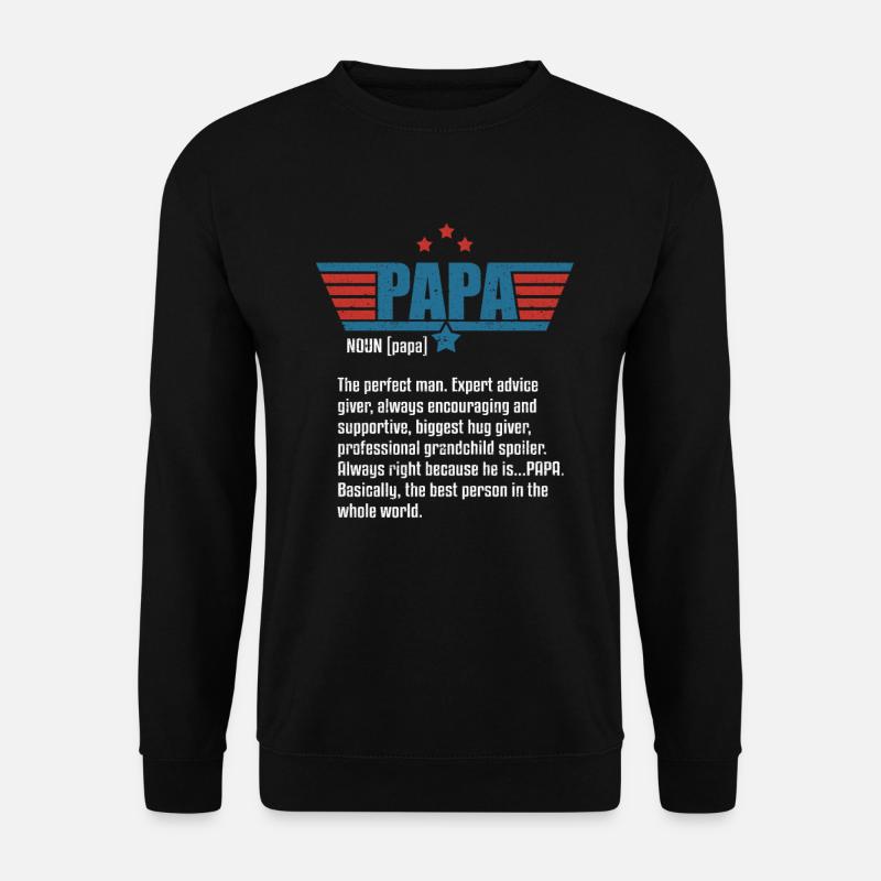 Papa-Definition - Unisex Pullover - Schwarz
