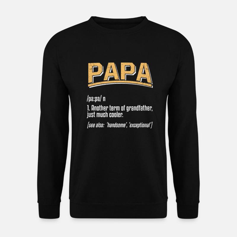 Papa-Definition - Unisex Pullover - Schwarz
