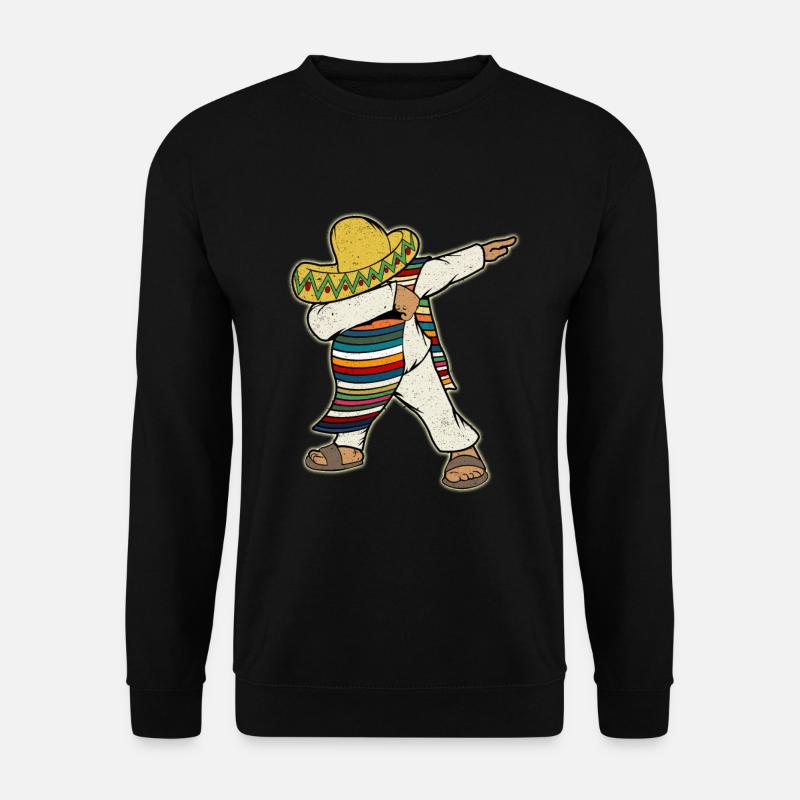 Mexican Poncho Dabbing - Unisex Sweatshirt - black
