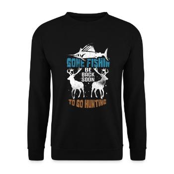 Allé pêcher Huntin - Sweat-shirt Unisexe - noir - Devant - Alina (178cm) & Michal (187cm)
