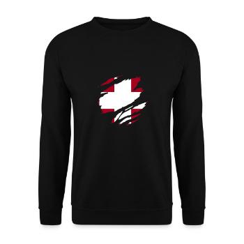 Switzerland above all| Swiss Creation - Unisex Sweatshirt - black - Front - Alina (178cm) & Michal (187cm)