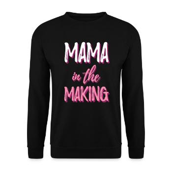 Maman en devenir - Sweat-shirt Unisexe - noir - Devant - Alina (178cm) & Michal (187cm)
