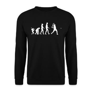Evolution du joueur de tennis - Sweat-shirt Unisexe - noir - Devant - Alina (178cm) & Michal (187cm)