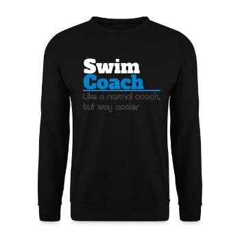 Swim Coach Definition Trainer Water Sport Teacher - Unisex Sweatshirt - black - Front - Alina (178cm) & Michal (187cm)