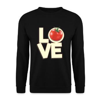Liebe Tomate - Unisex Pullover - Schwarz - Vorne - Alina (178cm) & Michal (187cm)