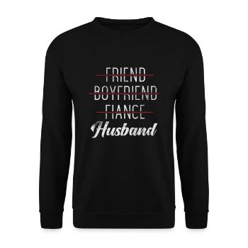 Friend Boyfriend Fiance Husband - Unisex Sweatshirt - black - Front - Alina (178cm) & Michal (187cm)