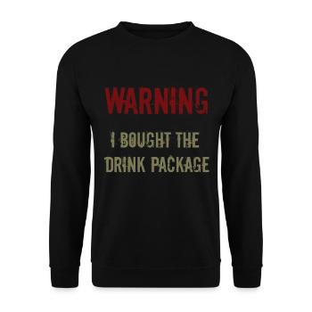 J'ai acheté le forfait boisson - Sweat-shirt Unisexe - noir - Devant - Alina (178cm) & Michal (187cm)