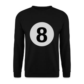 Billiard 8 Ball Pool - Unisex Pullover - Schwarz - Vorne - Alina (178cm) & Michal (187cm)