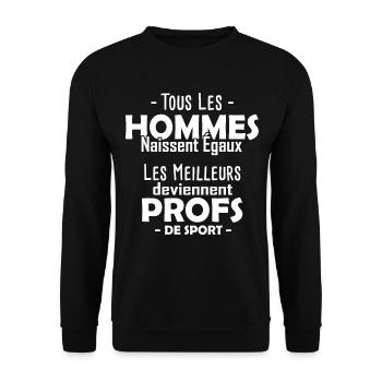 Professeur de sport / Sport de sport, Cadeau drôle - Sweat-shirt Unisexe - noir - Devant - Alina (178cm) & Michal (187cm)