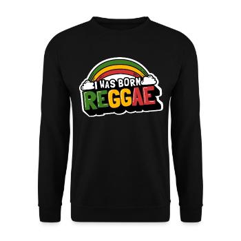 Arc-en-ciel de reggae mignon, je suis né reggae - Sweat-shirt Unisexe - noir - Devant - Alina (178cm) & Michal (187cm)