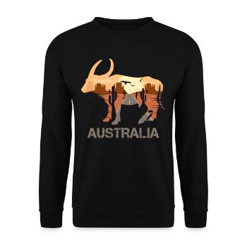 Australie - Sweat-shirt Unisexe - noir - Devant - Alina (178cm) & Michal (187cm)