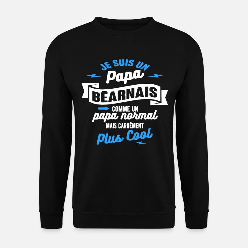 papa béarnais mais plus cool - Sweat-shirt Unisexe - noir