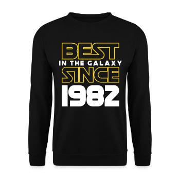 Best of the Galaxy 1982 40 Jahre Jubiläum - Unisex Pullover - Schwarz - Vorne - Alina (178cm) & Michal (187cm)