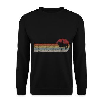 Dressage Équitation Cavaliers de dressage Équitation Équitation - Sweat-shirt Unisexe - noir - Devant - Alina (178cm) & Michal (187cm)