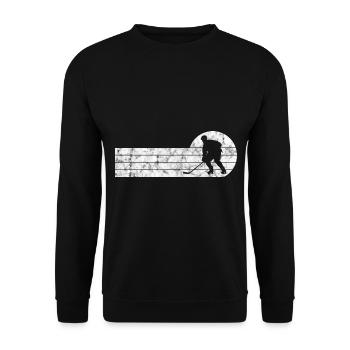 Ice hockey in retro or vintage style for children - Unisex Sweatshirt - black - Front - Alina (178cm) & Michal (187cm)